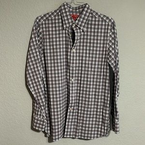 Daniel Cremieux Long-Sleeve Button Down Shirt, Size L, Slim Fit, Blue/Red/White